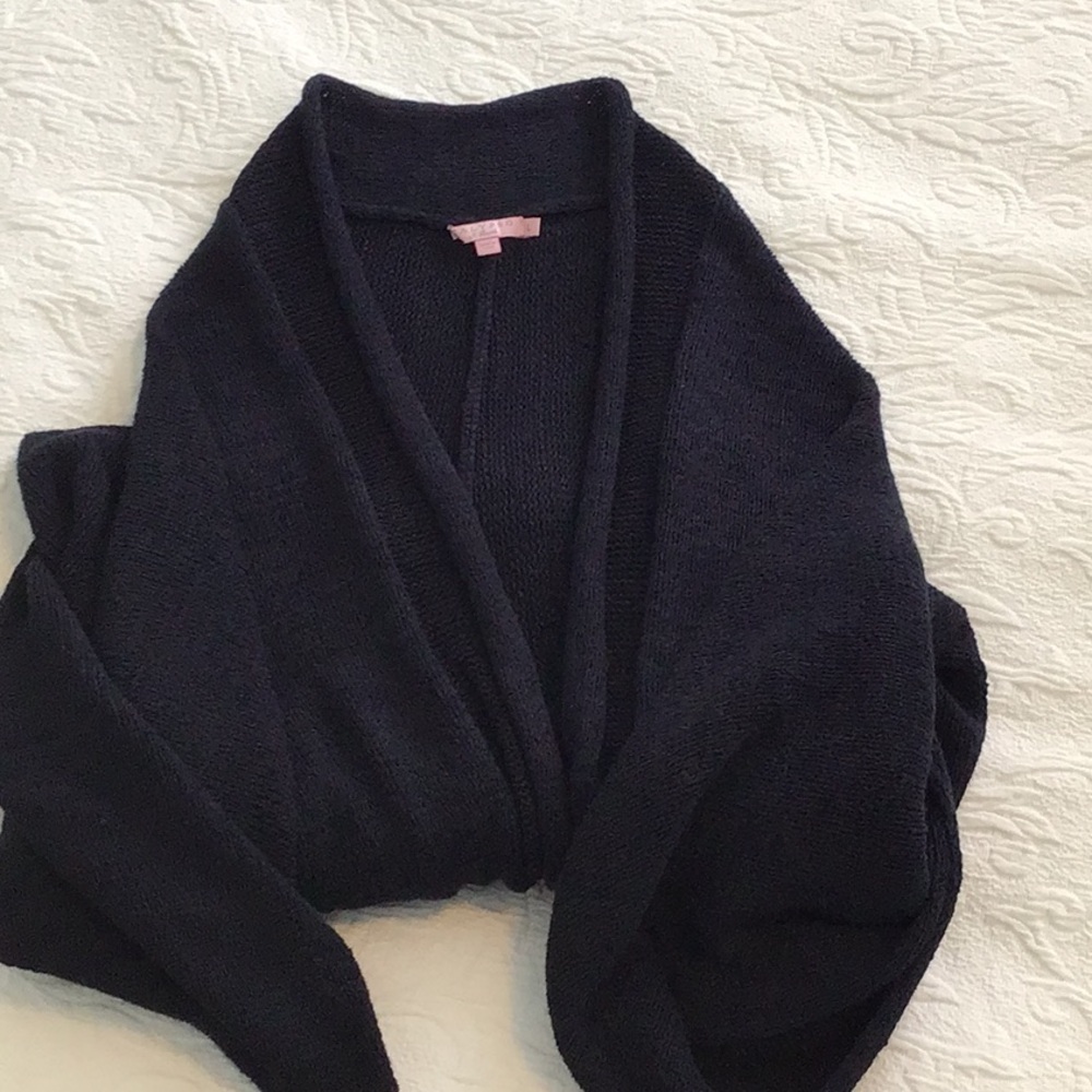 Cardigan Women's Extra long Navy Knit